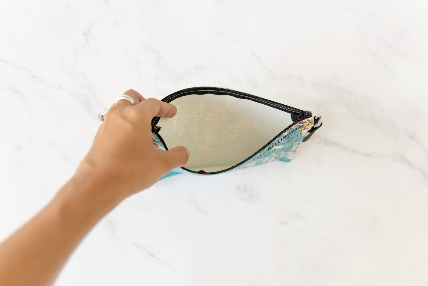 Custom Map Wristlet | Personalized Location Travel Pouch | Made to Order