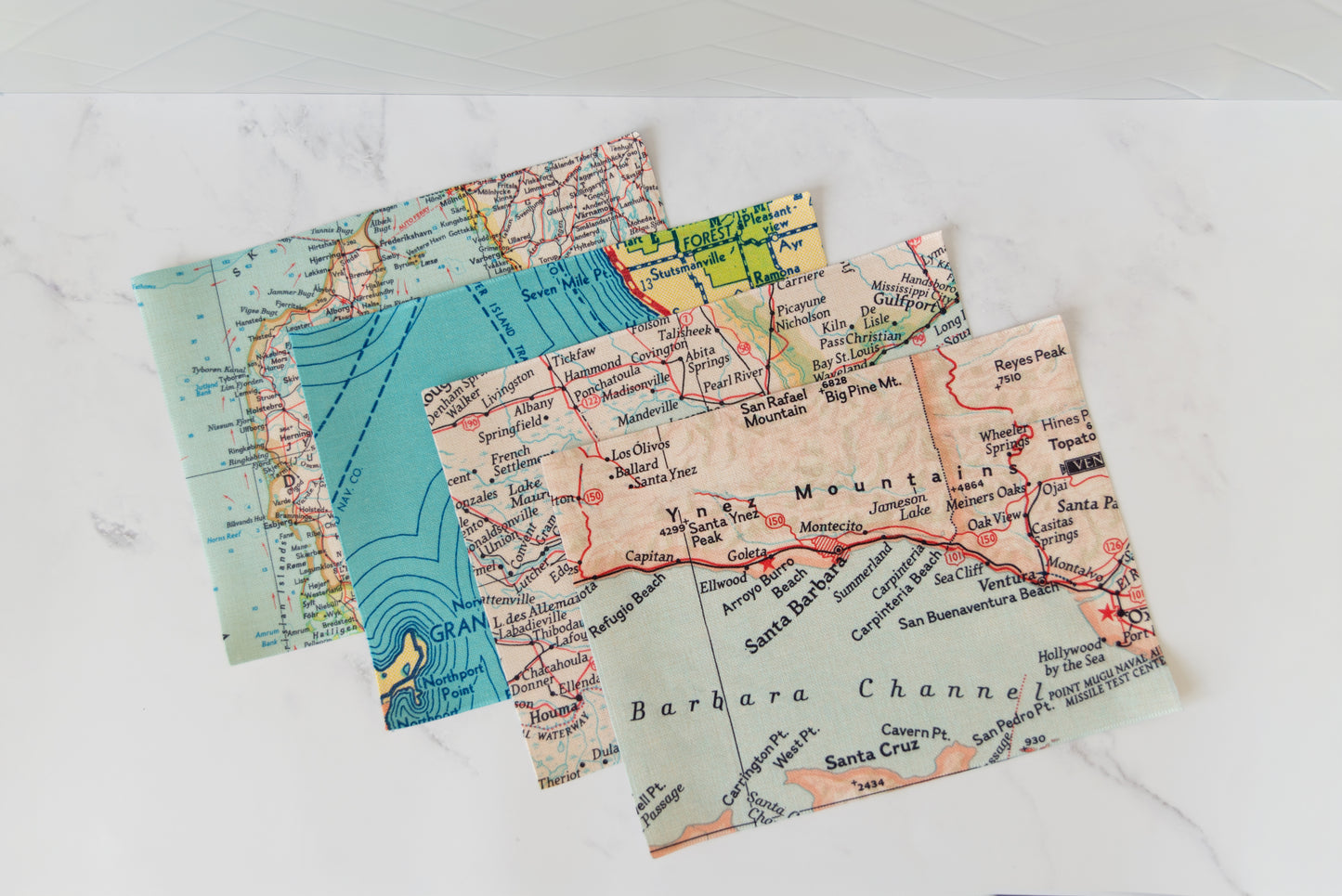 Cincinnati Ohio Vintage Map Placemats | Cincinnati Ohio Set of 4 Table Placemats