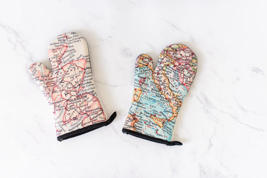 Custom Map Oven Mitt | Personalized Kitchen Gift | Made to Order