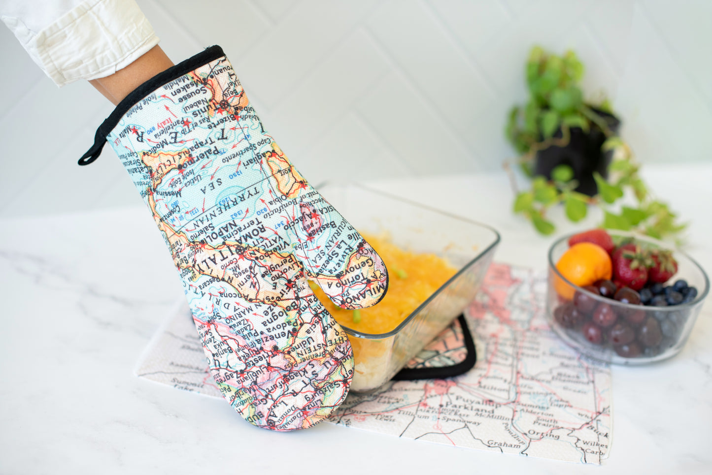 Bronx New York Vintage Map Oven Mitt Pot Holder