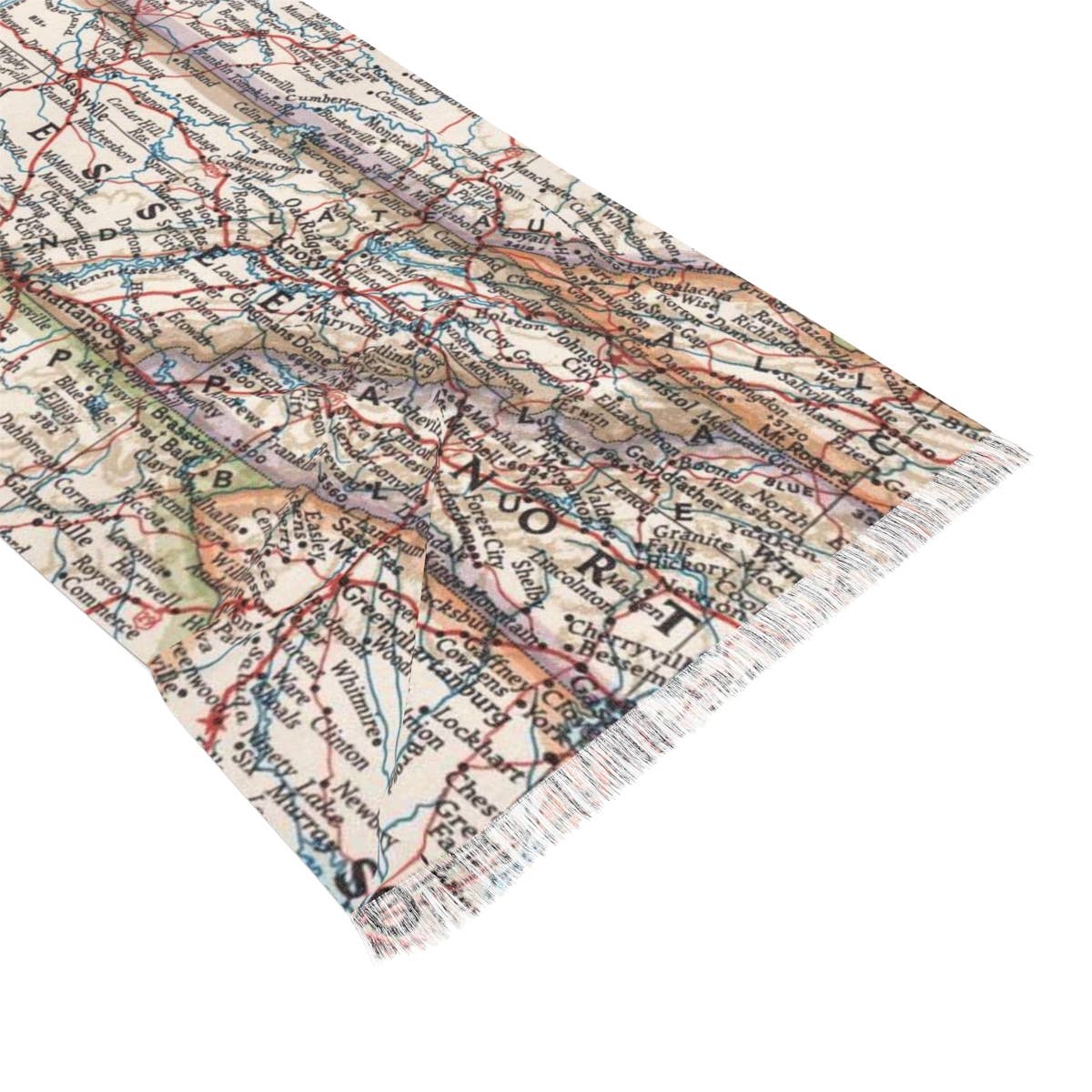 Tennessee Map Travel Scarf view 2