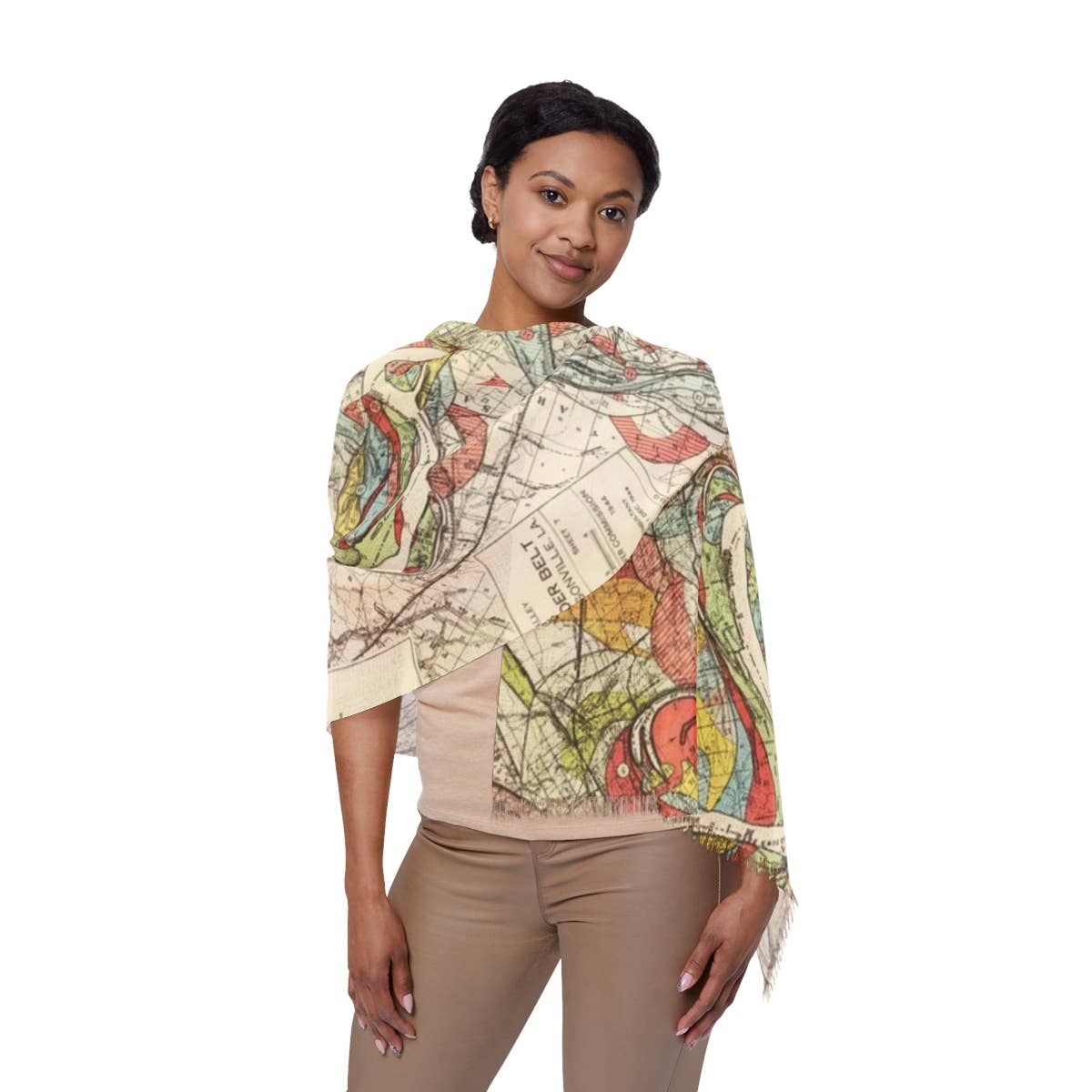 Mississippi River Map Travel Scarf view 3