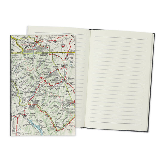 Glacier National Park Vintage Map Travel Journal