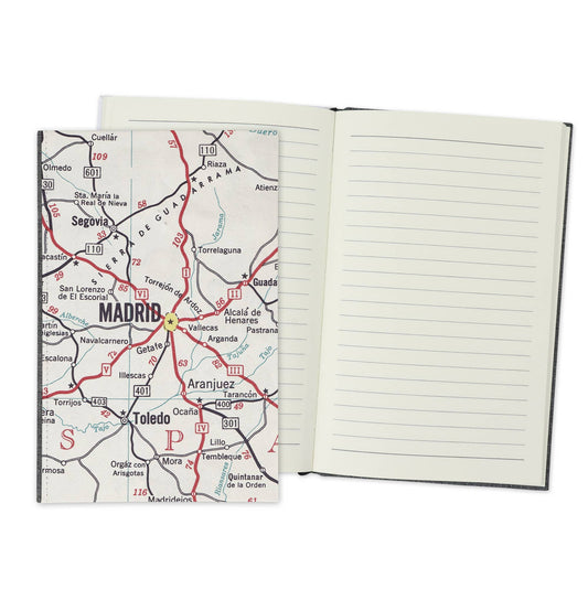 Madrid Spain Vintage Map Travel Journal