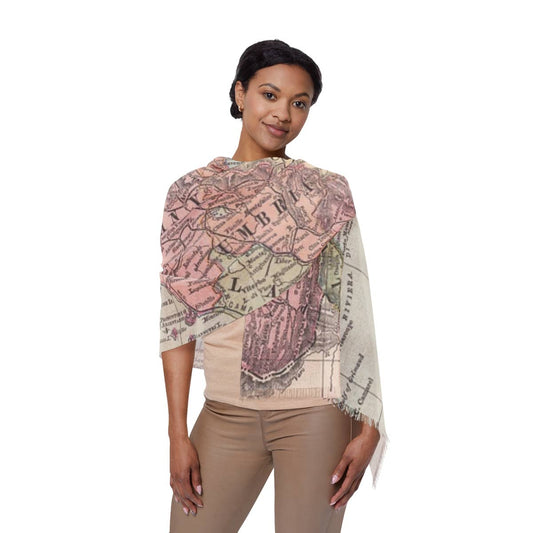 Tuscany Italy Map Travel Scarf