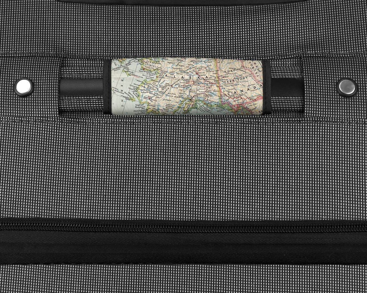 Alaska Map Suitcase Spotter Luggage Handle Wrap