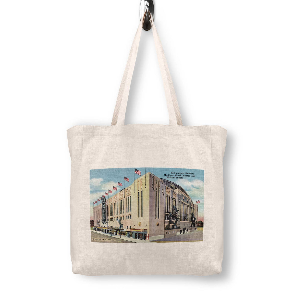Chicago Stadium Canvas Tote Bag
