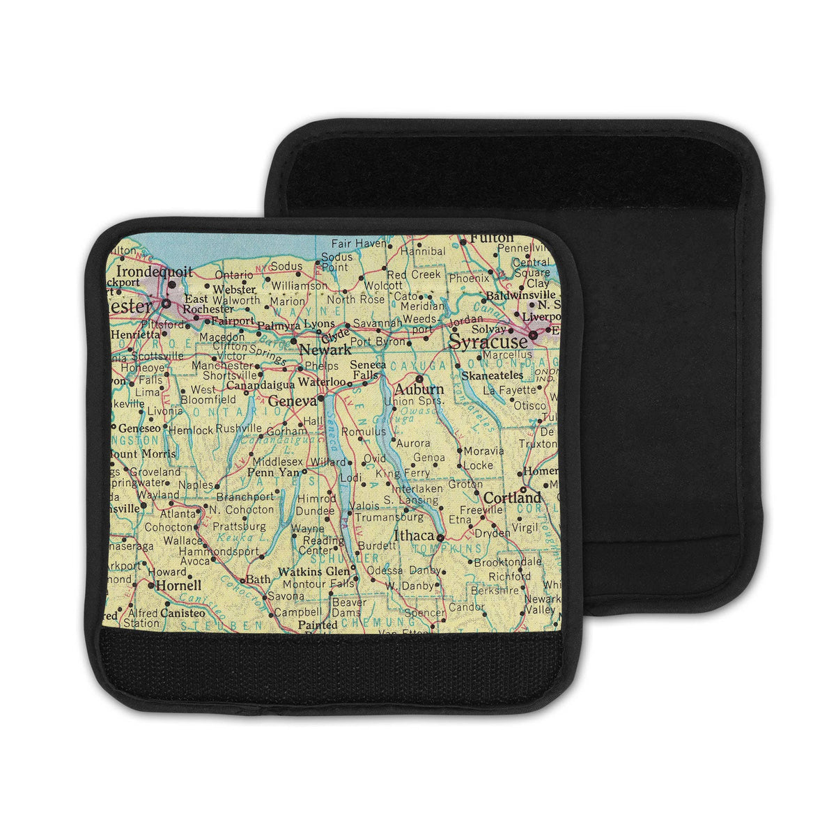 Finger Lakes New York Map Luggage Tag and Handle Wrap view 3