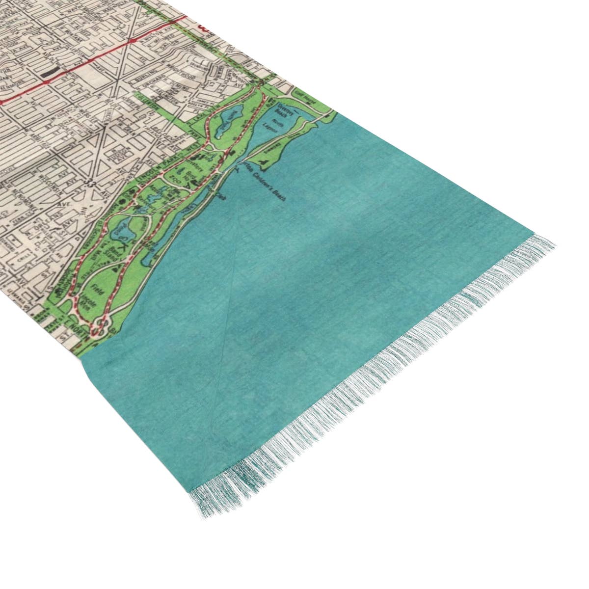 Lincoln Park Chicago Illinois Map Travel Scarf