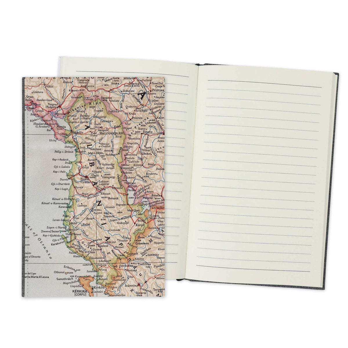 Albania Vintage Map Travel Journal