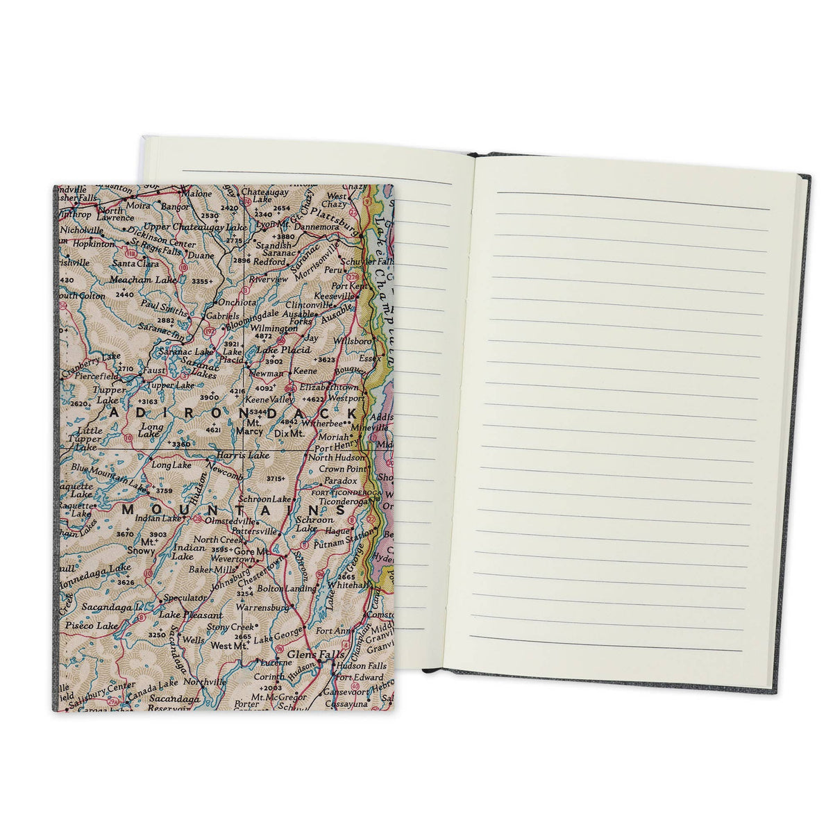 Adirondack Mountains Vintage Map Travel Journal