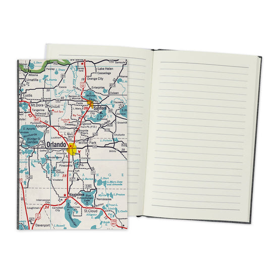 Orlando Florida Vintage Map Travel Journal