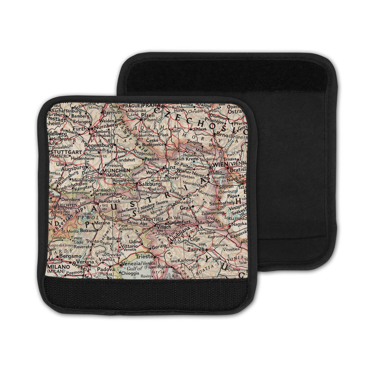Austria Map Luggage Tag and Handle Wrap view 3