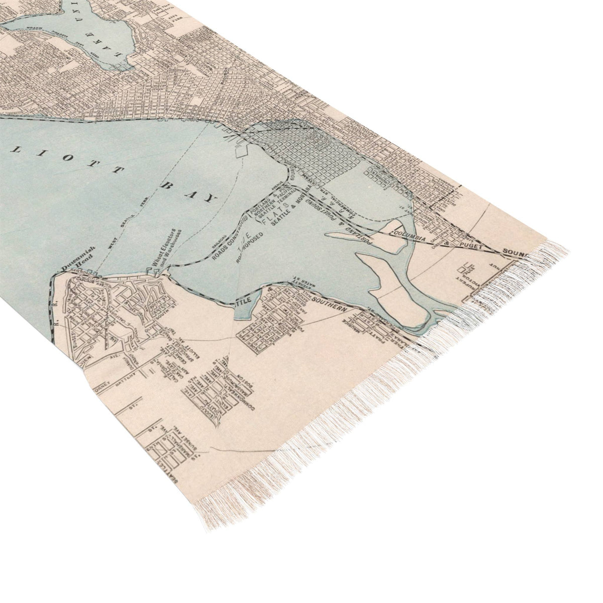 Seattle Washington Map Travel Scarf view 4