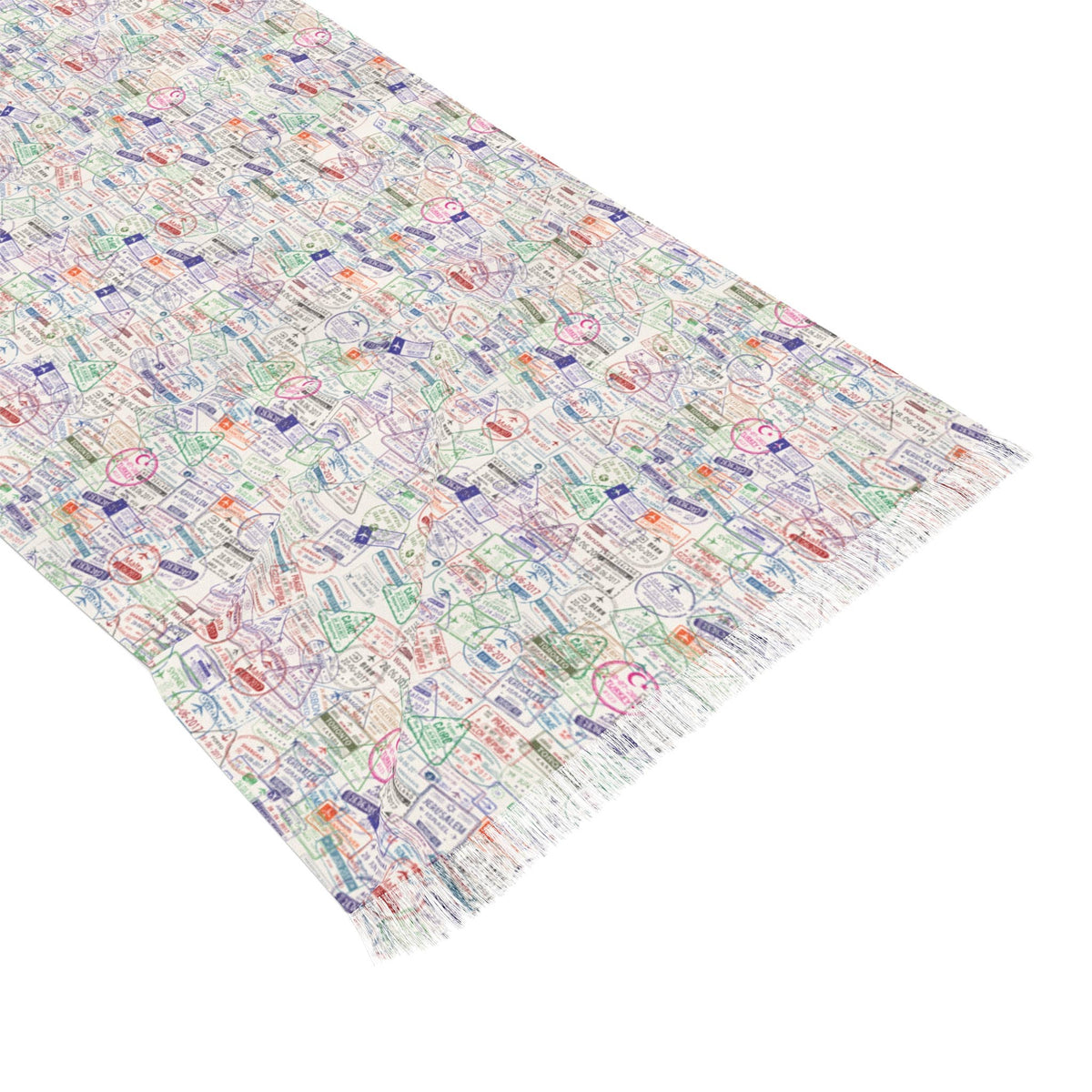 Passport Stamp Travel Scarf view 3