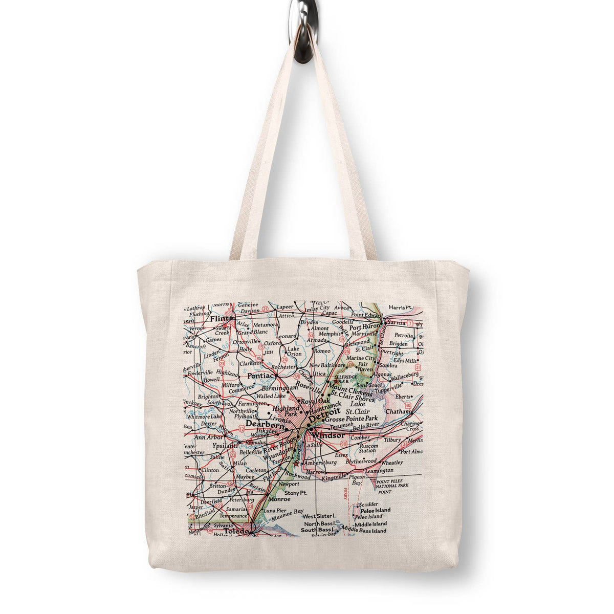 Detroit Michigan Canvas Tote Bag