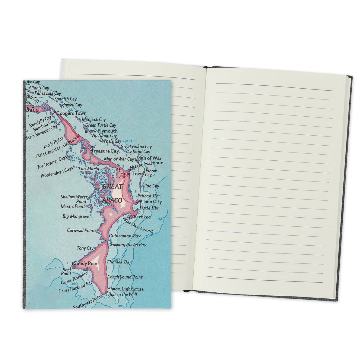 Abaco Island Bahamas Vintage Map Travel Journal