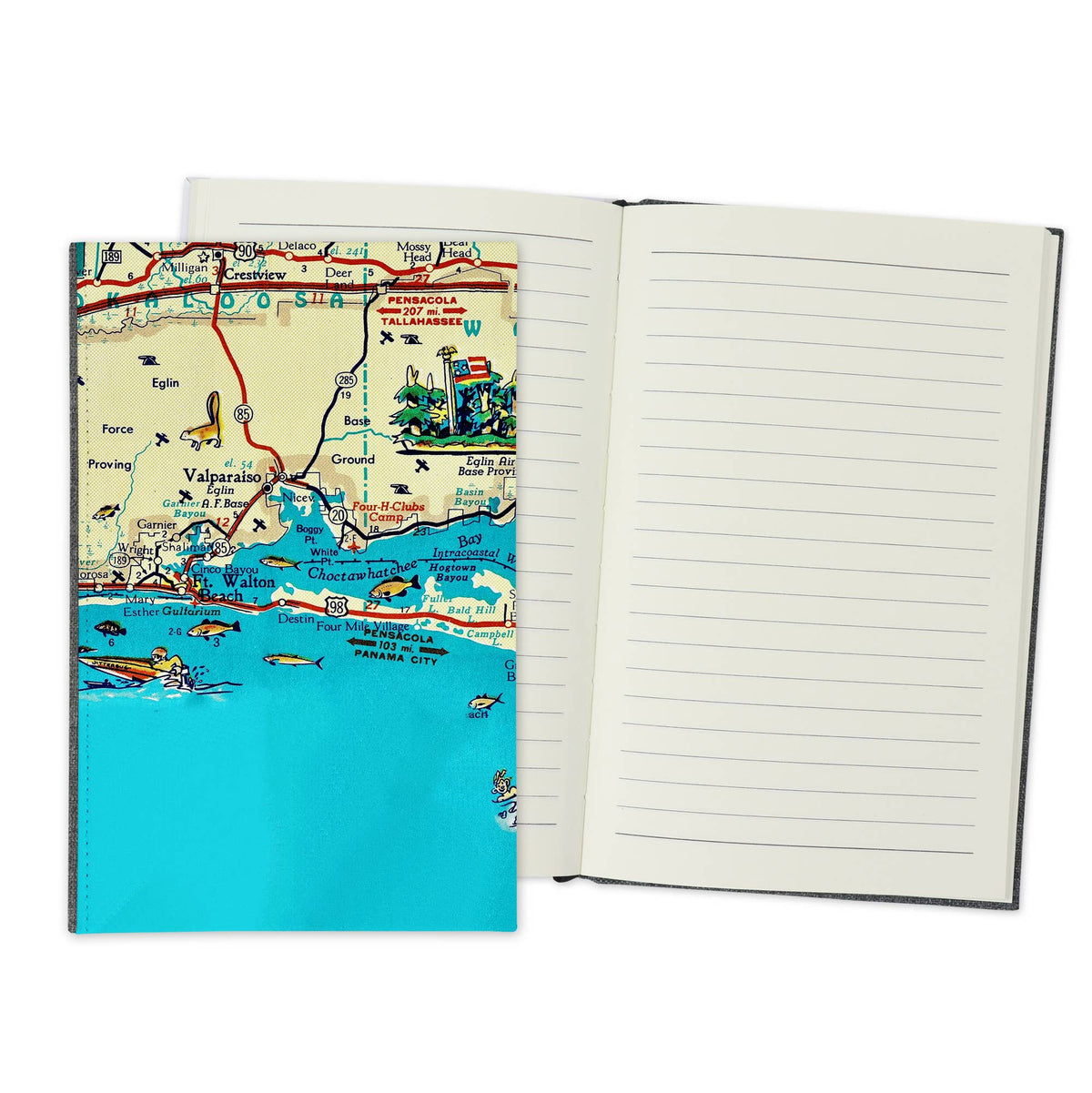 Destin Florida Vintage Map Travel Journal