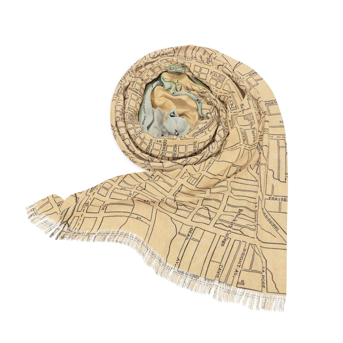 Memphis Tennessee Map Travel Scarf