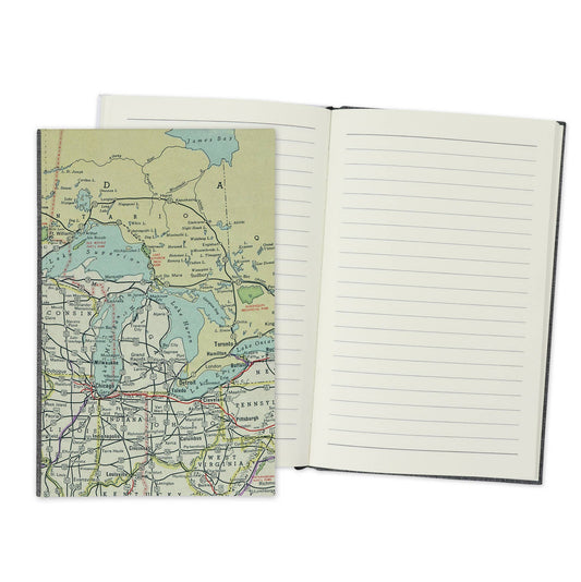 Great Lakes Vintage Map Travel Journal