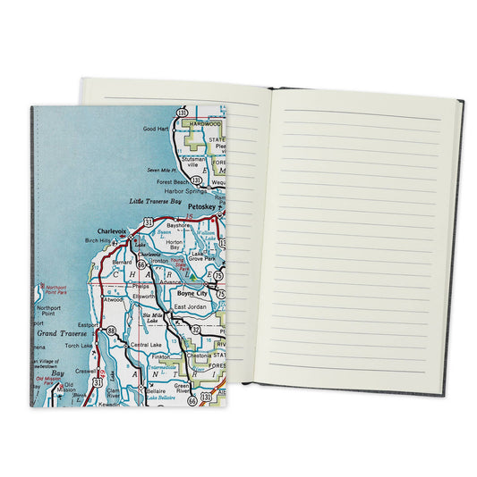 Charlevoix Michigan Vintage Map Travel Journal