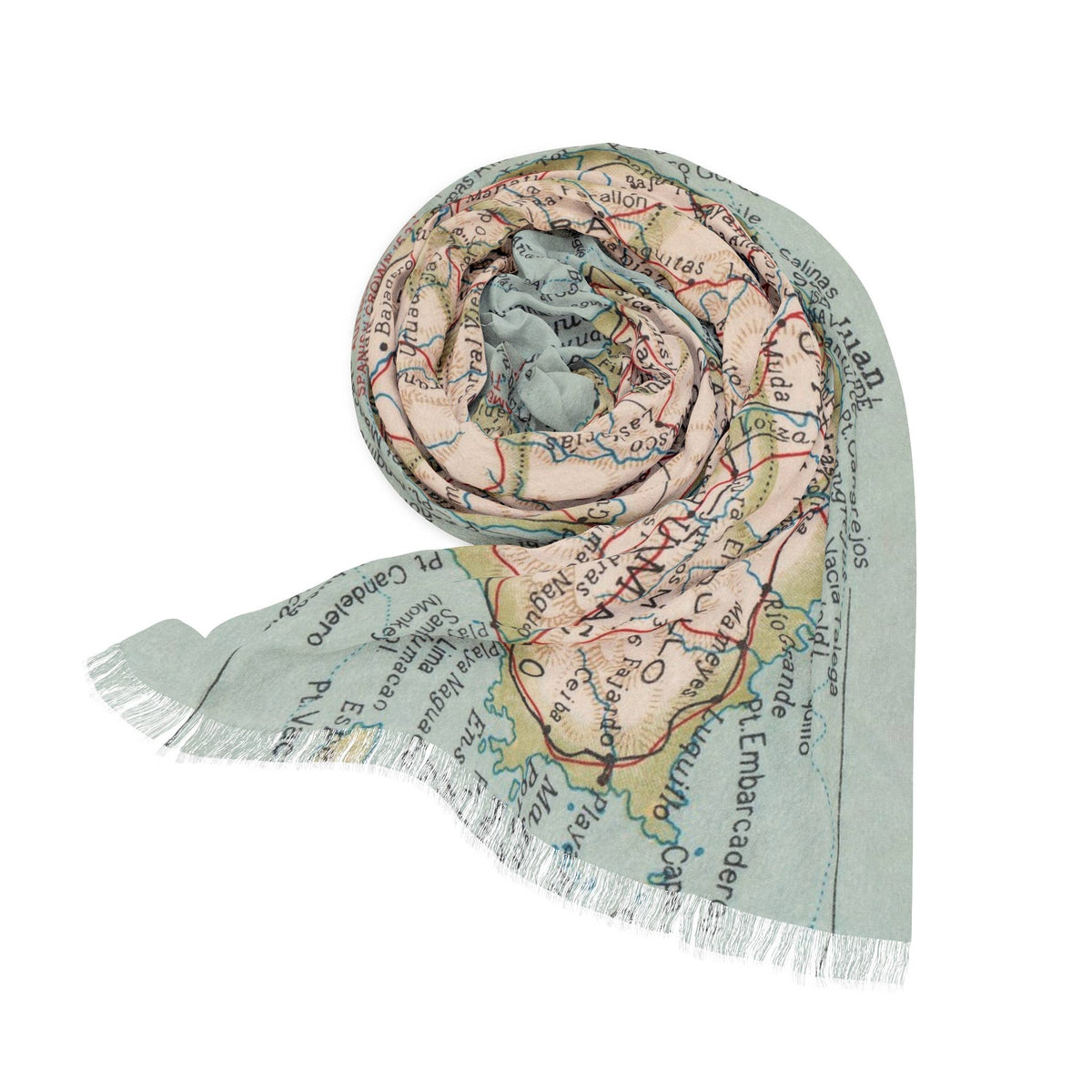 Puerto Rico Map Travel Scarf view 2
