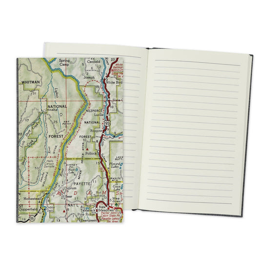 Hells Canyon Snake River Idaho Oregon Vintage Map Travel Journal