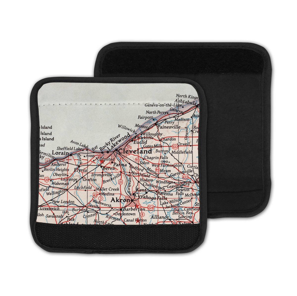 Cleveland Ohio Map Luggage Tag and Handle Wrap view 2