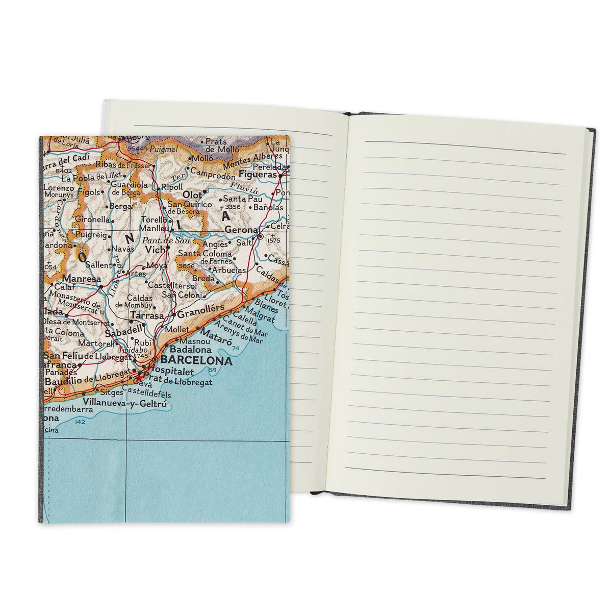Barcelona Spain Vintage Map Travel Journal