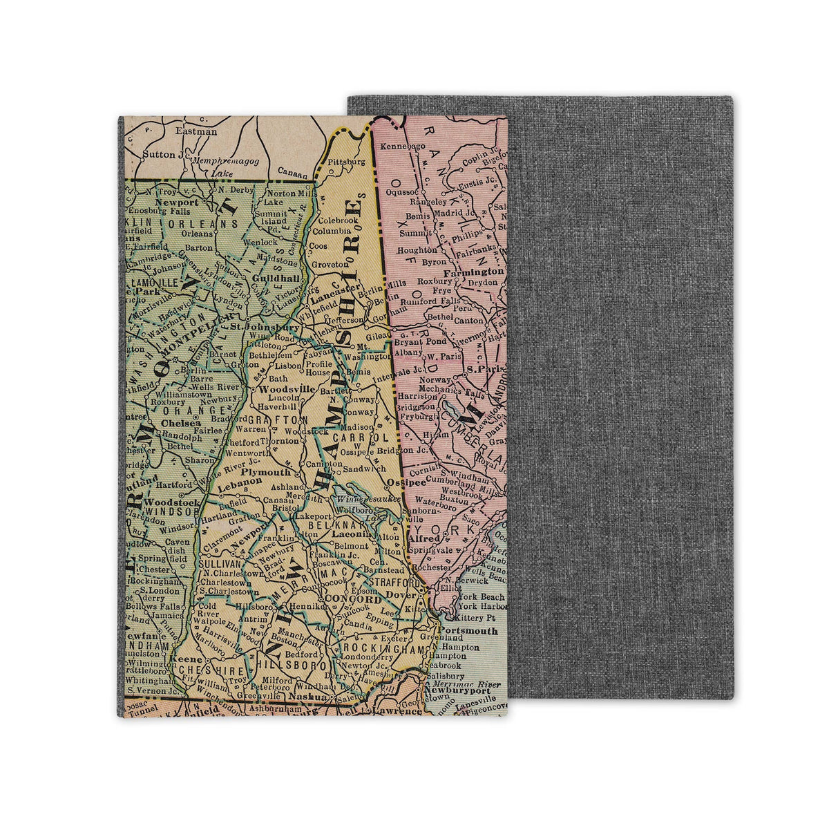 New Hampshire vintage map journal