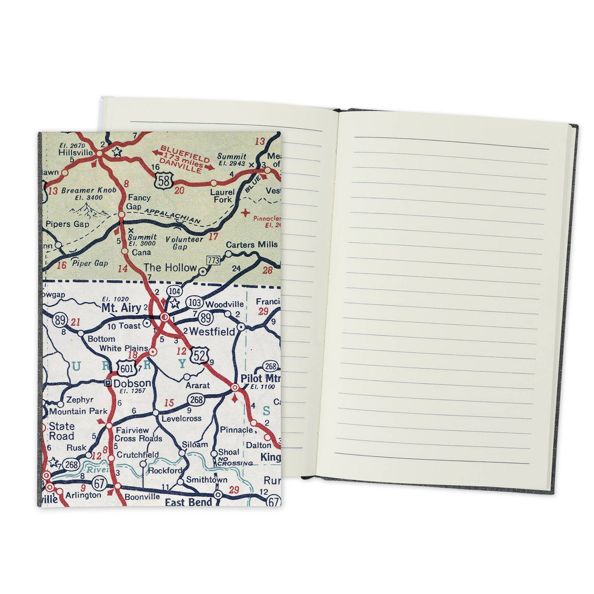 Mount Airy North Carolina Vintage Map Travel Journal