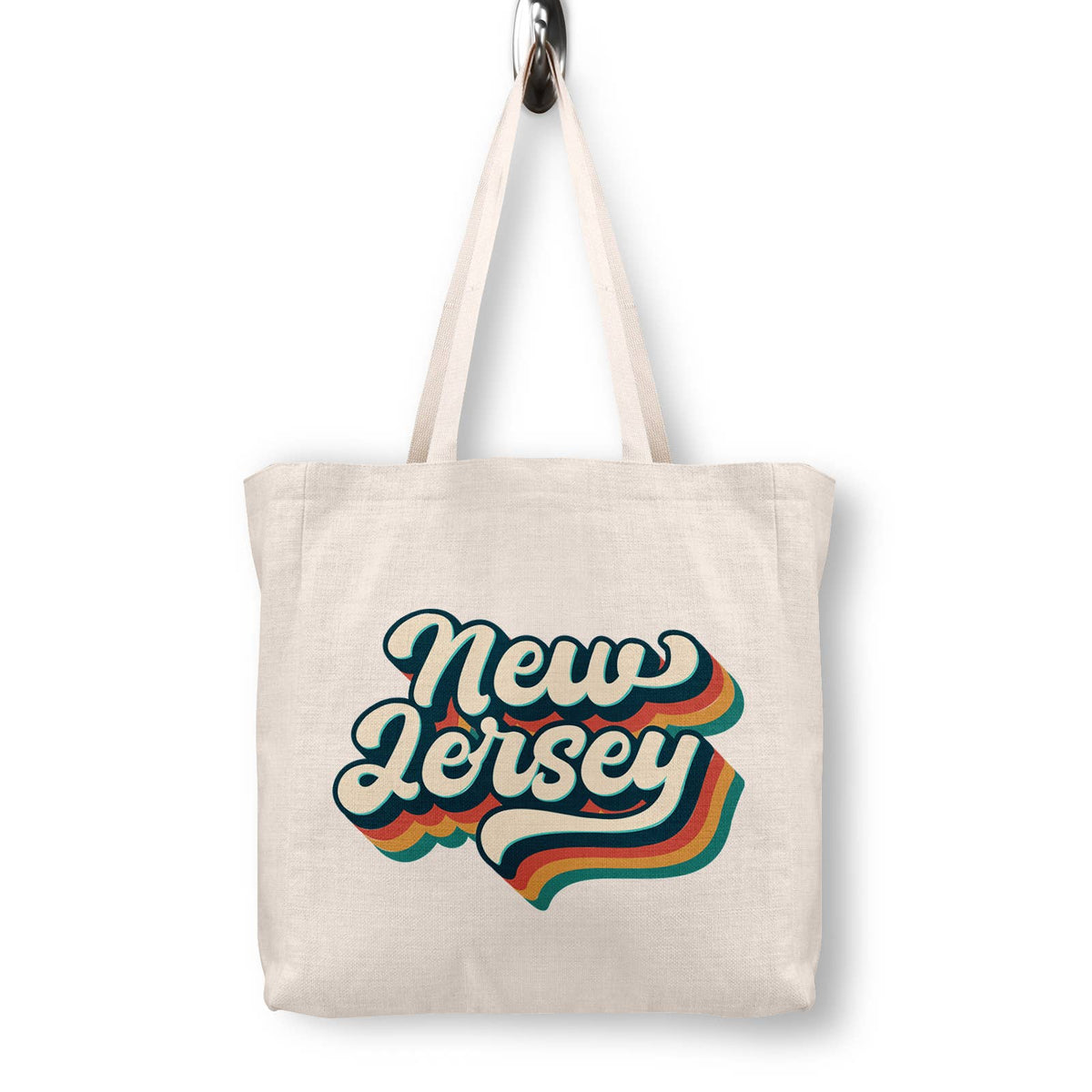 Retro New Jersey Canvas Tote Bag
