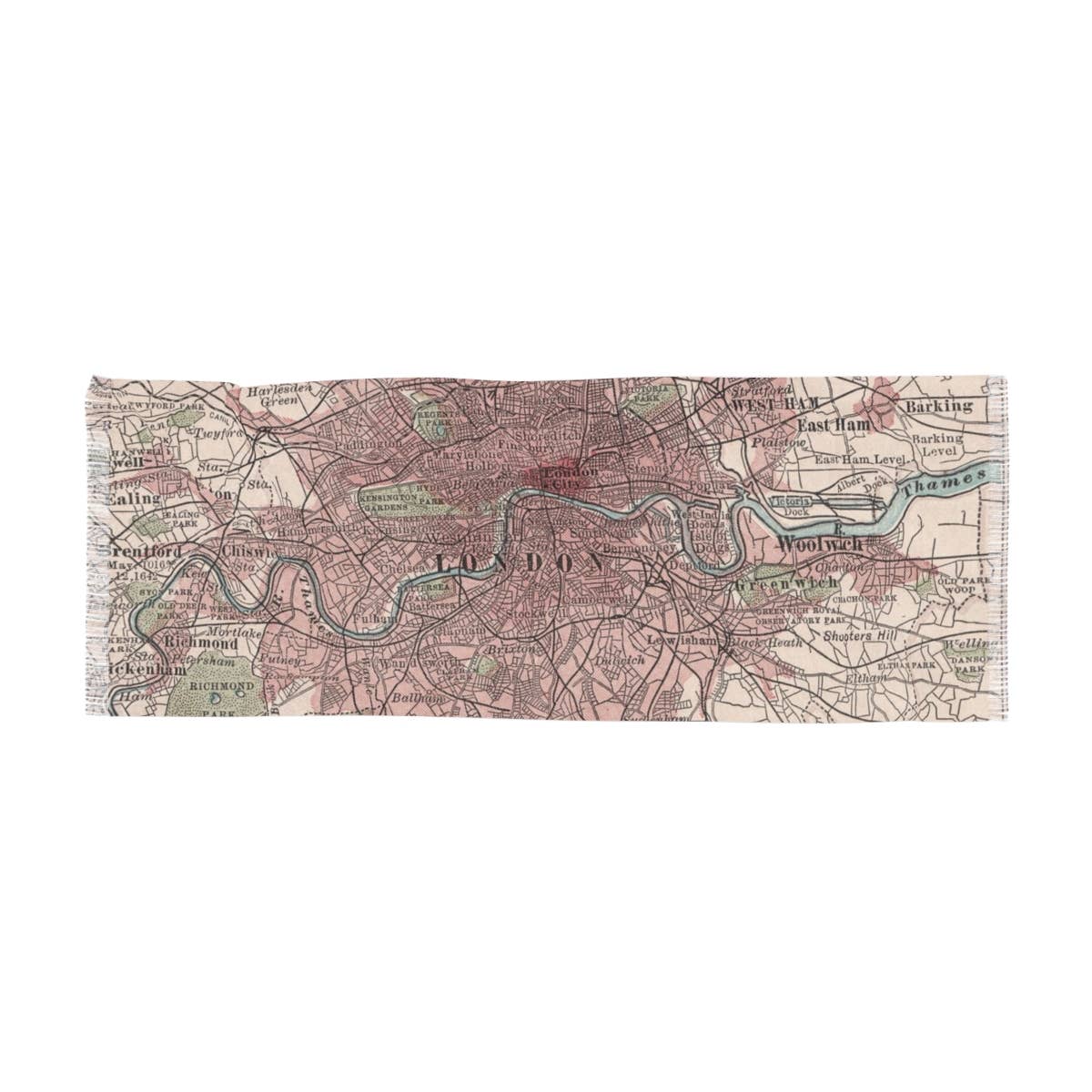 London England Map Travel Scarf view 4