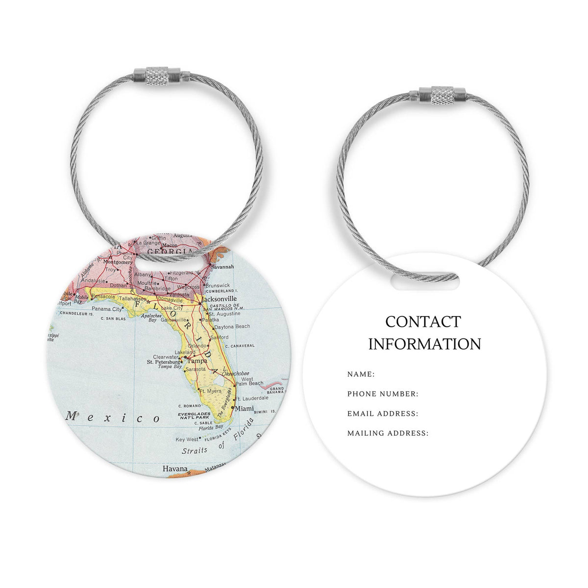 Florida Map Luggage Tag and Handle Wrap view 2