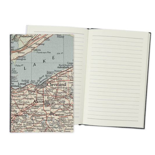 Cleveland Ohio Vintage Map Travel Journal