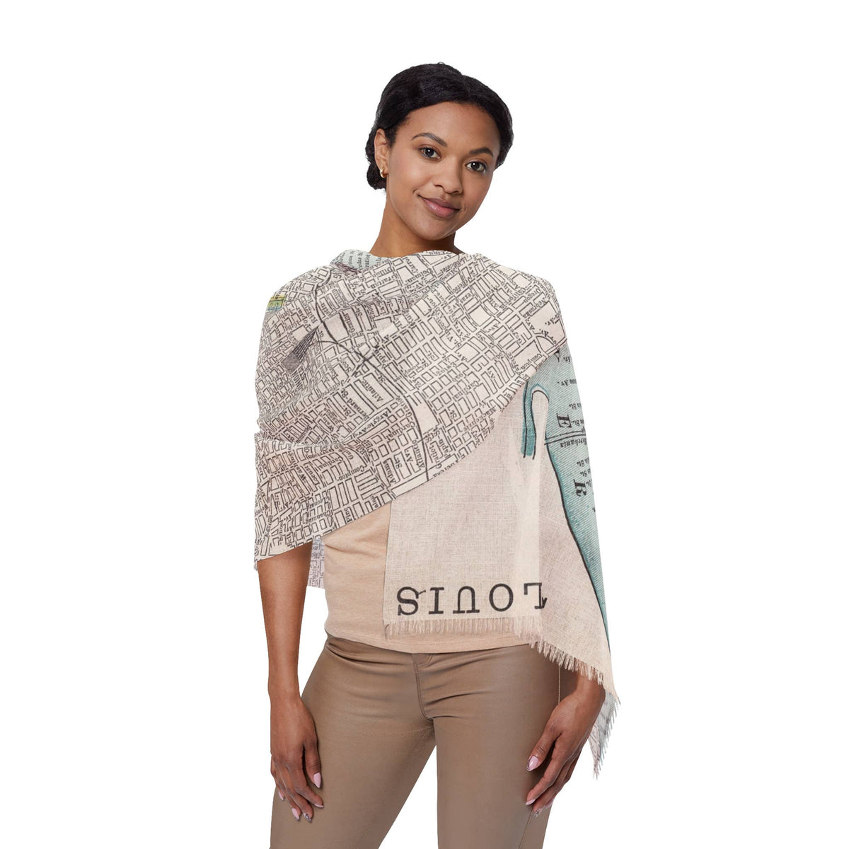 St Louis Missouri Map Travel Scarf view 4