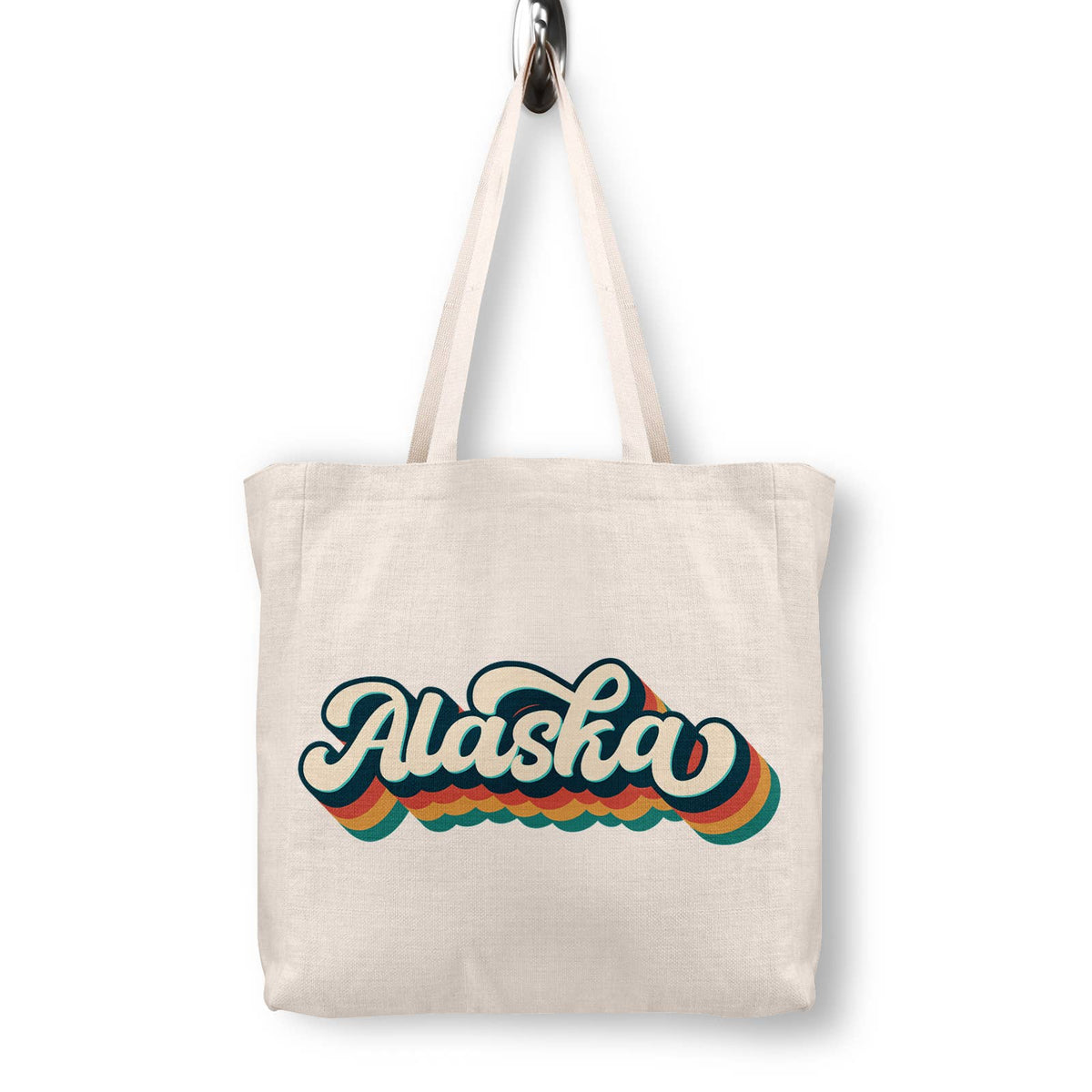 Retro Alaska Canvas Tote Bag