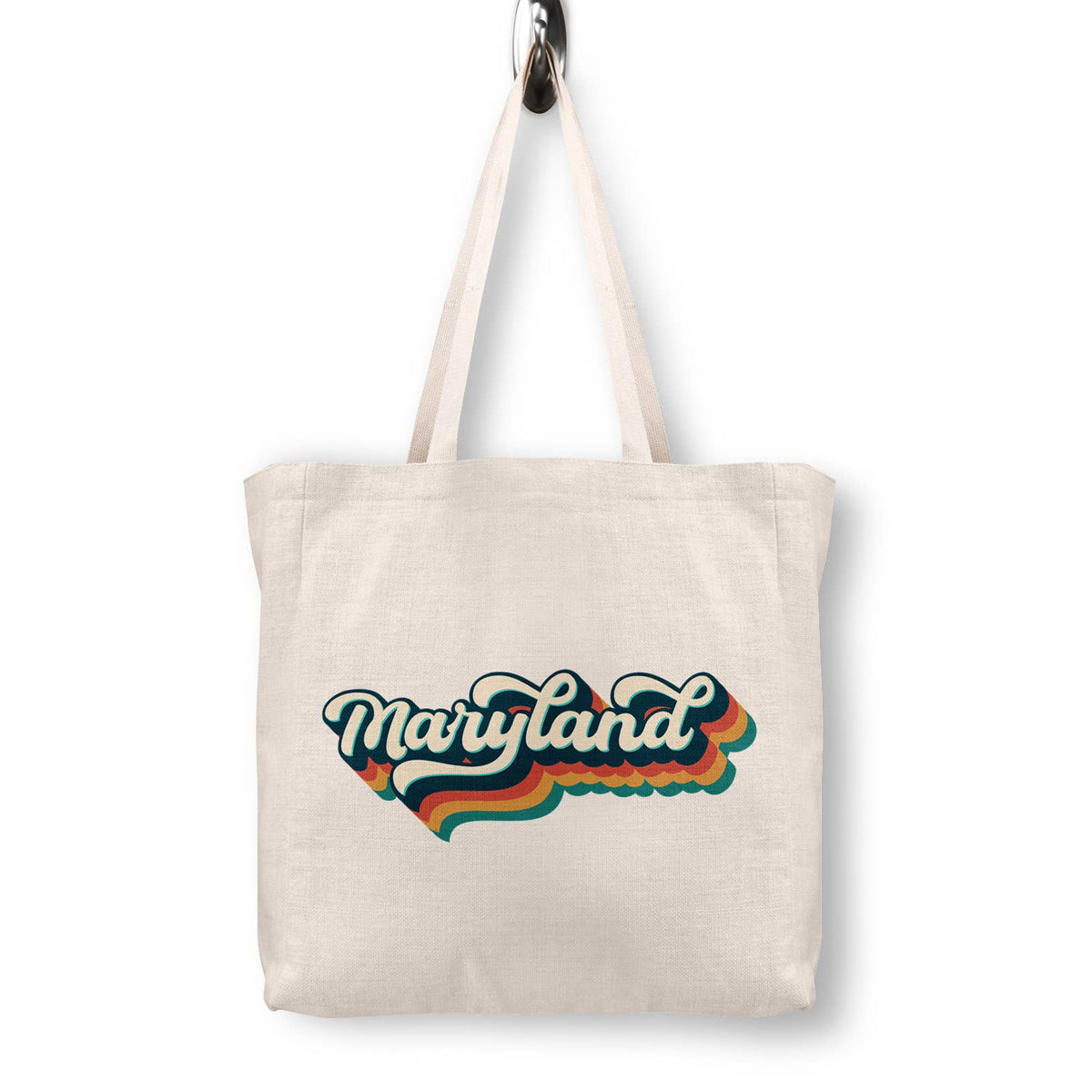 Retro Maryland Canvas Tote Bag