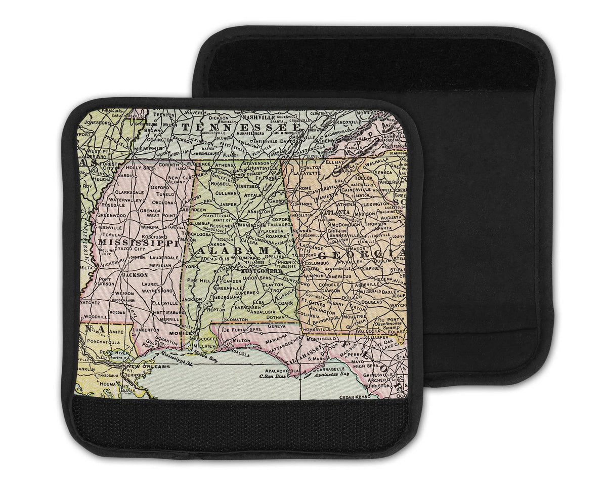 Alabama Map Suitcase Spotter Luggage Handle Wrap view 2