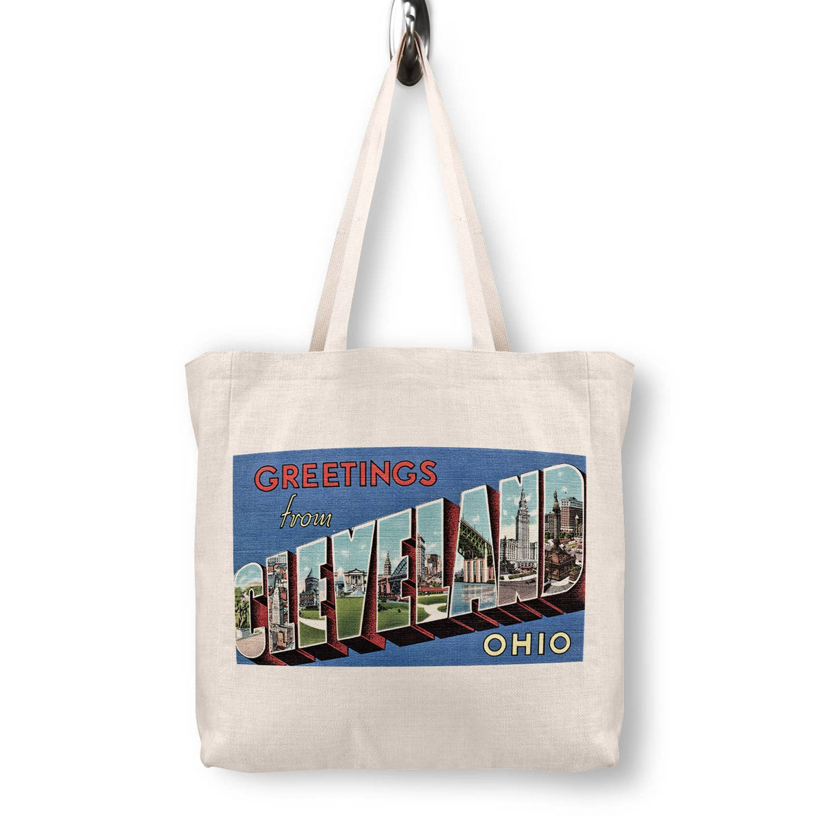 Cleveland Ohio Vintage Postcard Canvas Tote Bag