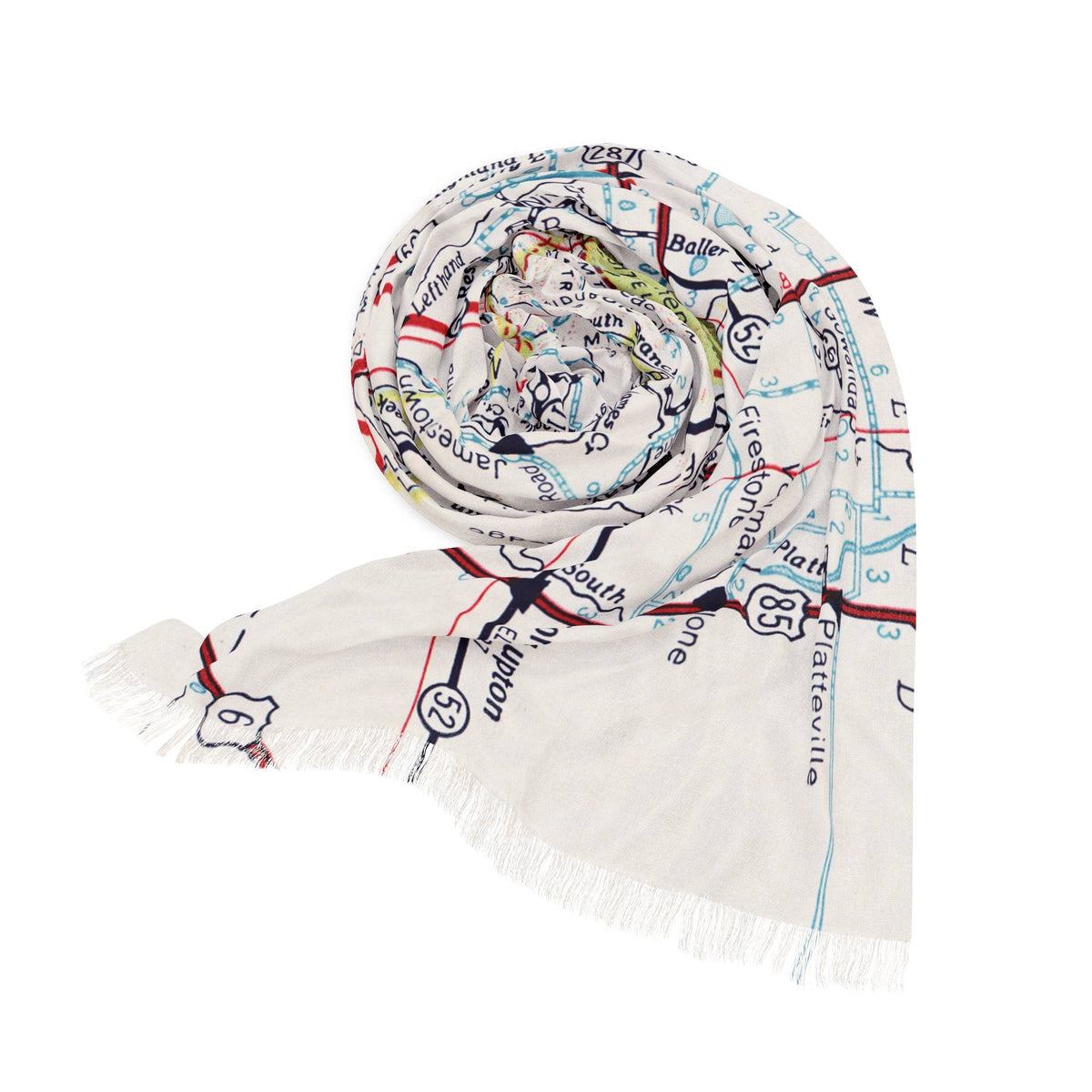 Niwot Colorado Map Travel Scarf view 2