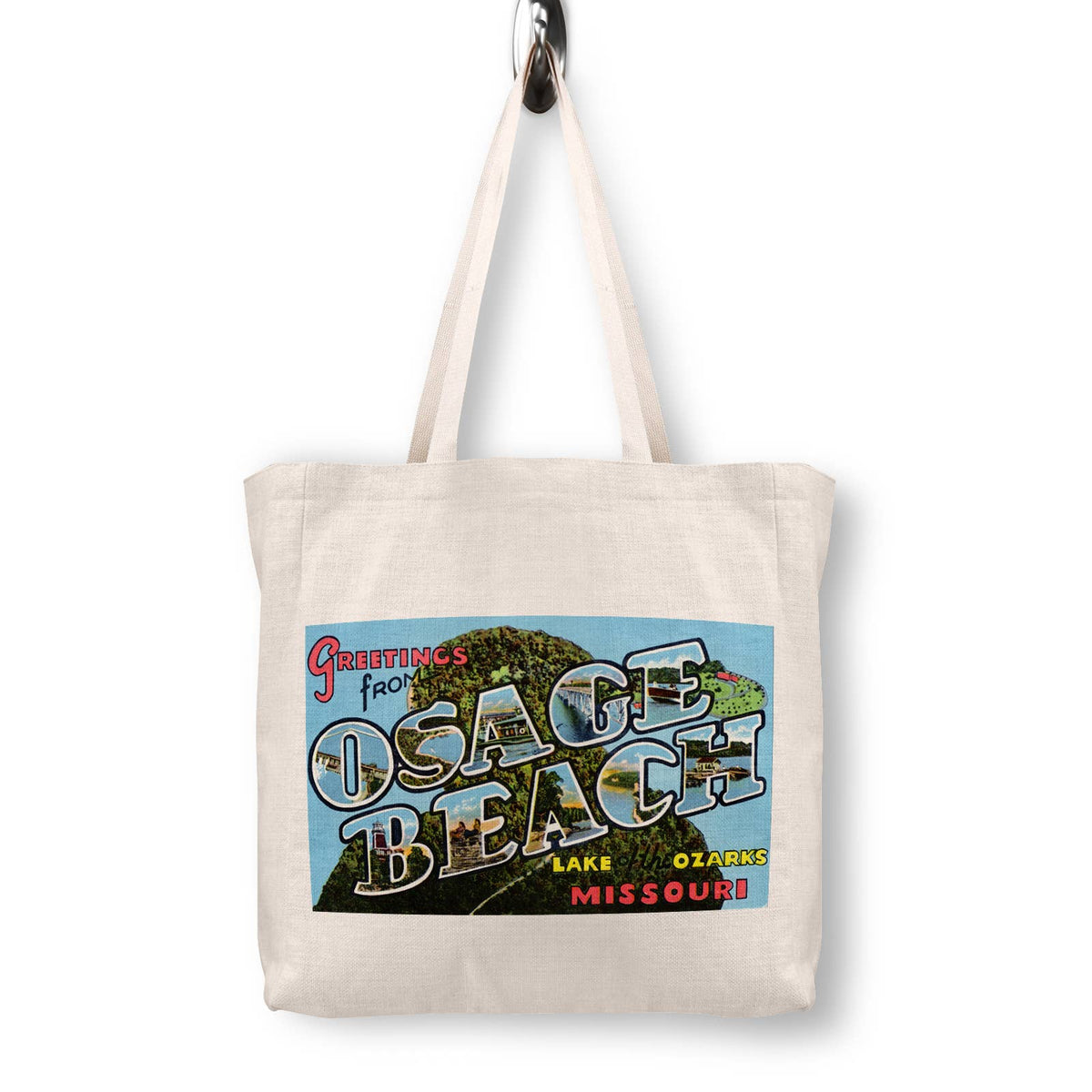 Osage Beach Missouri Vintage Postcard Canvas Tote Bag