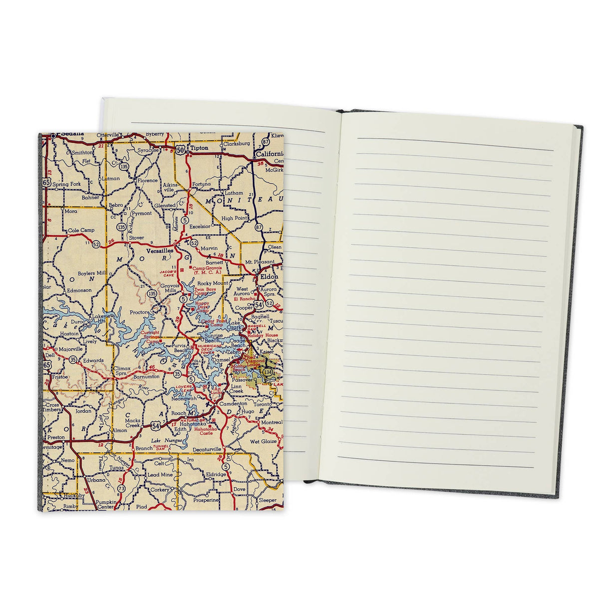 Lake of the Ozarks Missouri Vintage Map Travel Journal