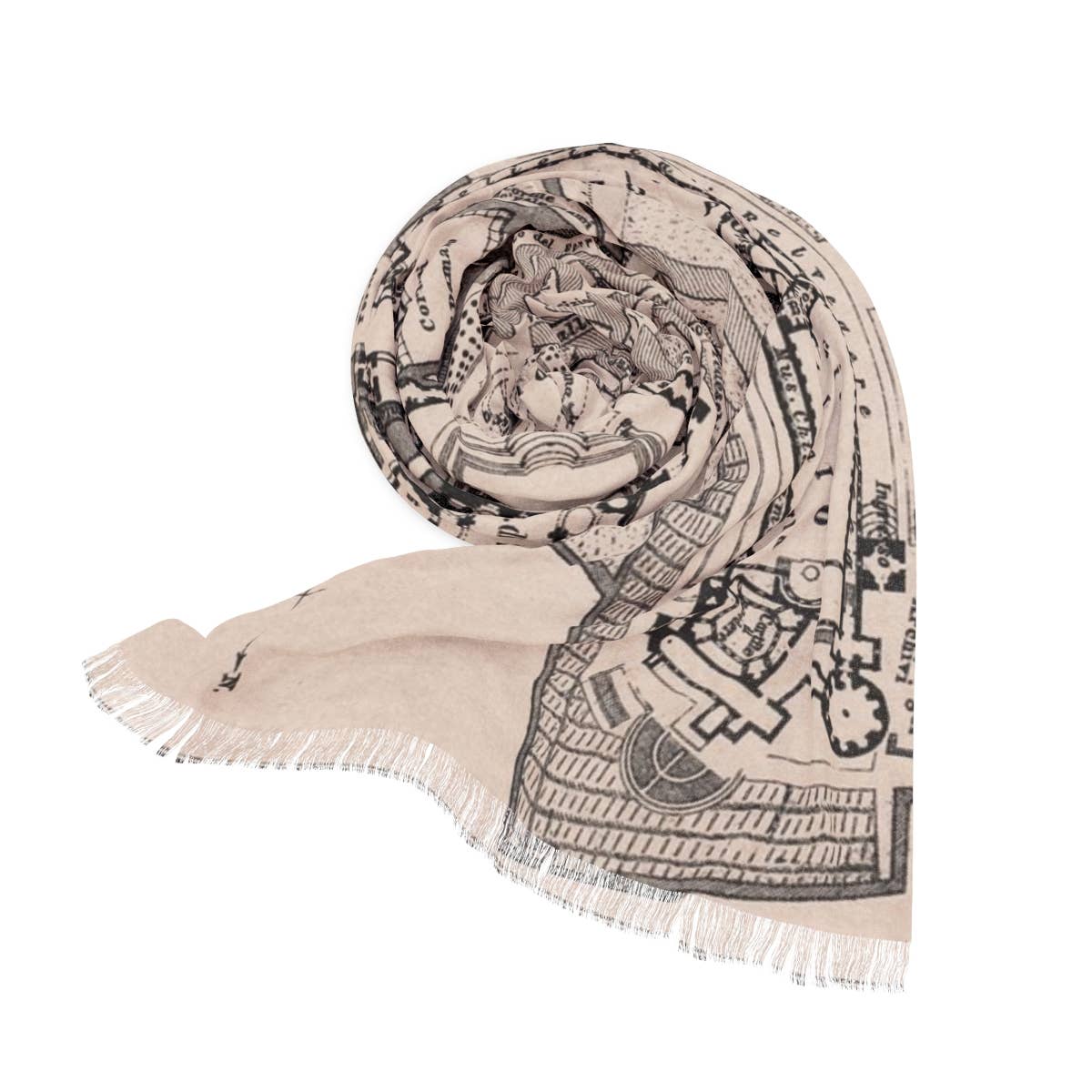 Vatican City Rome Italy Map Travel Scarf view 2