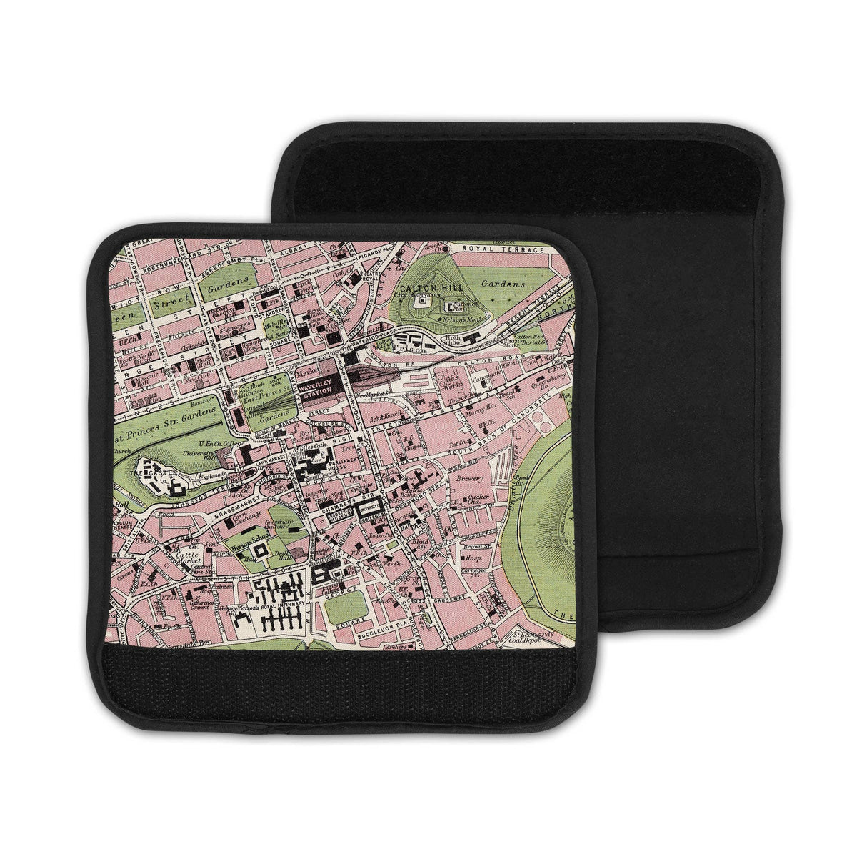 Edinburgh Scotland Map Luggage Tag and Handle Wrap view 3
