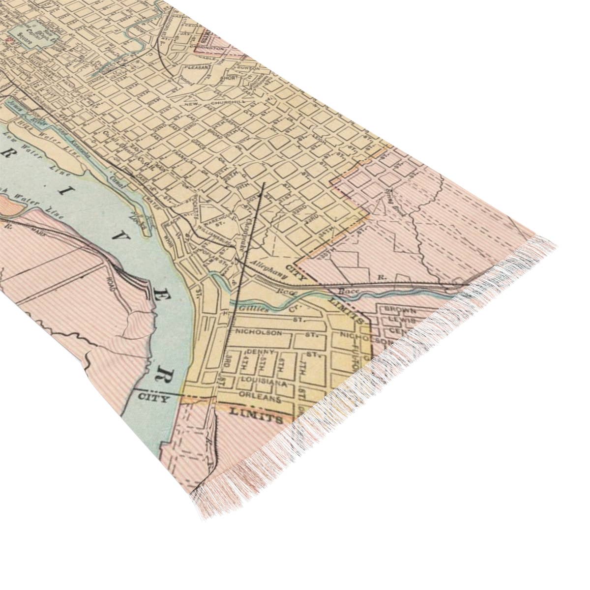 Richmond Virginia Map Travel Scarf view 2