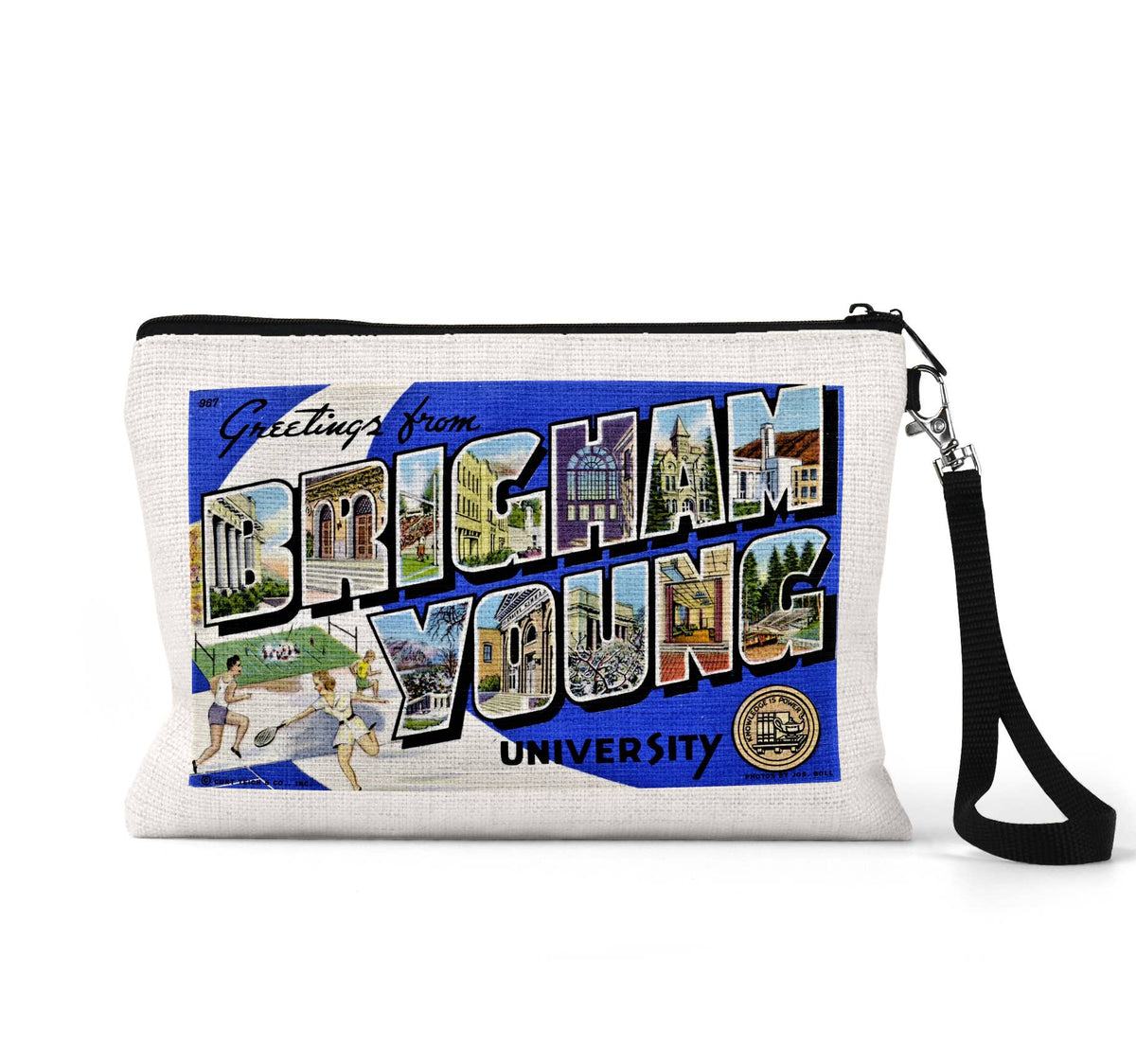 Brigham Young University Utah wristlet travel pouch