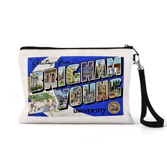 Brigham Young University Utah wristlet travel pouch