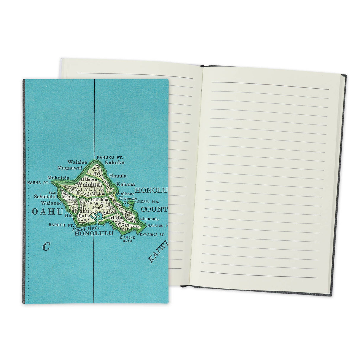 Oahu Hawaii Vintage Map Travel Journal