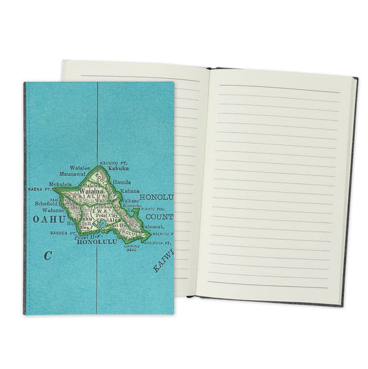 Oahu Hawaii Vintage Map Travel Journal